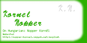 kornel nopper business card
